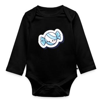 Bonbon - Body Bébé bio manches longues - noir - Devant