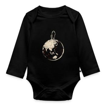 Reisen - Baby Bio-Langarm-Body - Schwarz - Vorne