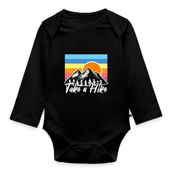 Wandern Wanderung - Baby Bio-Langarm-Body - Schwarz - Vorne