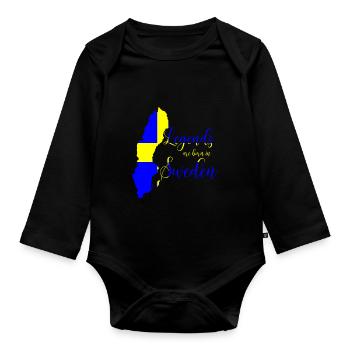 Héros de la Suède - Body Bébé bio manches longues - noir - Devant