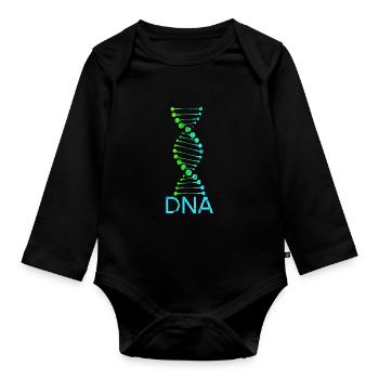 DNA DNA Biology Chemistry - Organic Longsleeve Baby Bodysuit - black - Front