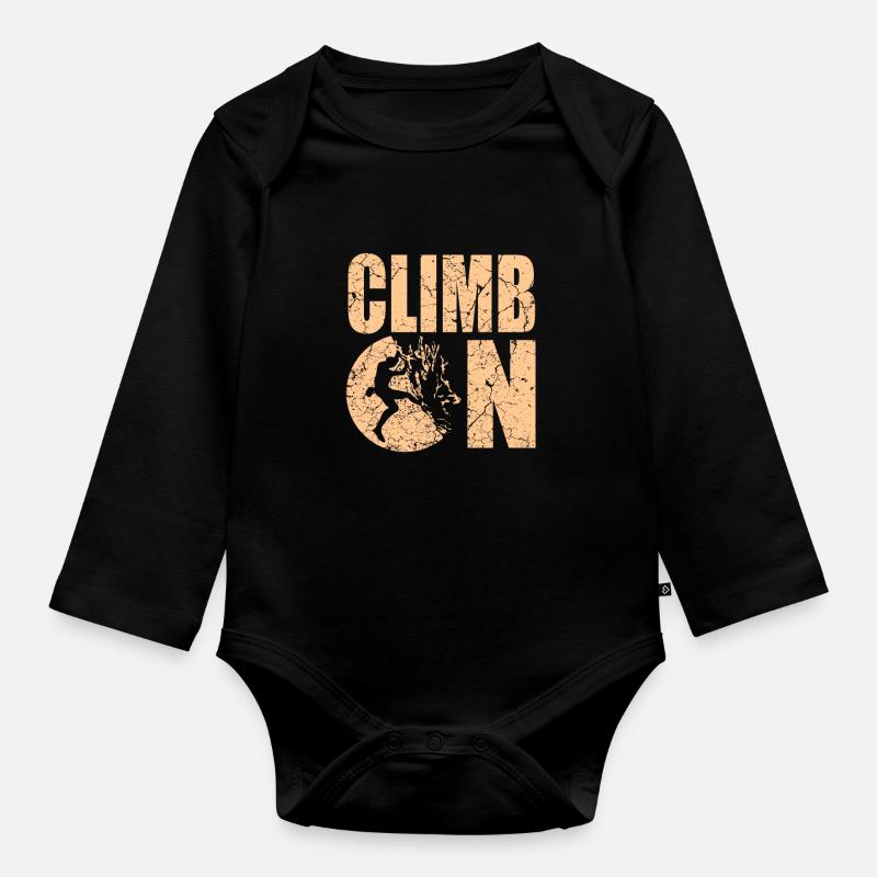 Escalade alpinisme alpinisme - Body Bébé bio manches longues - noir