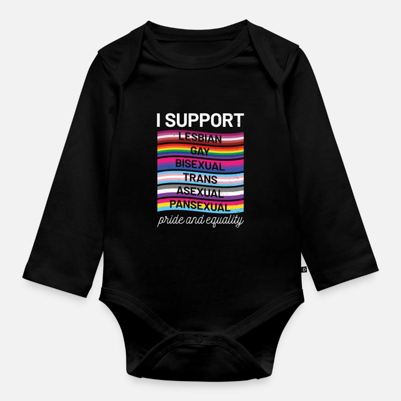 lgbt - Body Bébé bio manches longues - noir