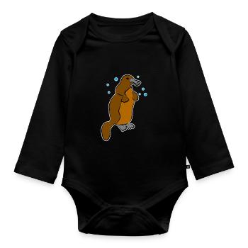Schnabeltier - Baby Bio-Langarm-Body - Schwarz - Vorne