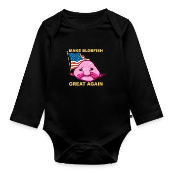 USA Elections  Blobfish Blobfish - Organic Longsleeve Baby Bodysuit - black - Front