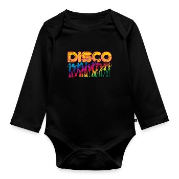 Disco - Body Bébé bio manches longues - noir - Devant