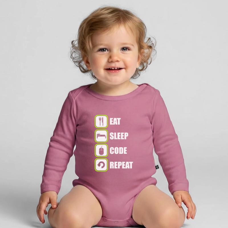 Programmer Programmer Programming Code Organic Longsleeve Baby Bodysuit