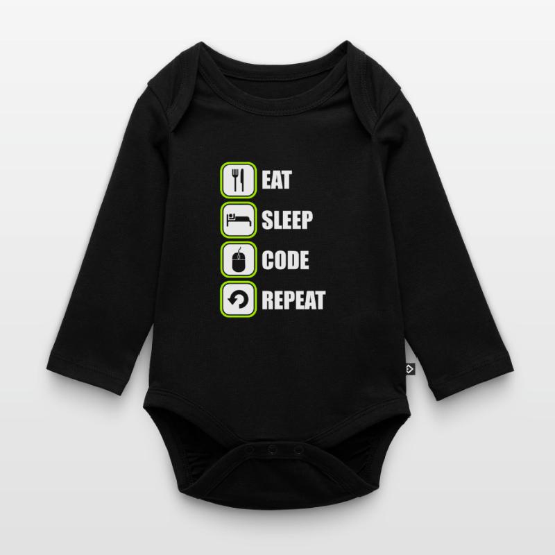 Programmeur Programmeur Code de programmation Body Bébé bio manches longues