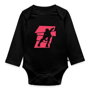 Roller Derby - Body Bébé bio manches longues - noir - Devant