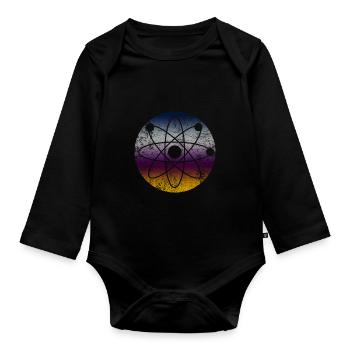 physics - Organic Longsleeve Baby Bodysuit - black - Front