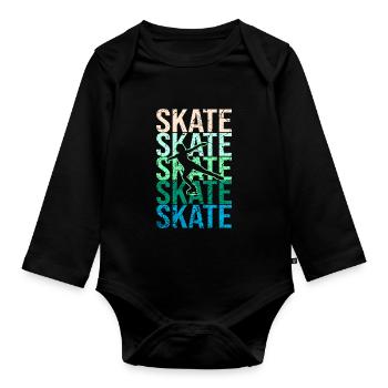 Figure skating Figure skating - Organic Longsleeve Baby Bodysuit - black - Front
