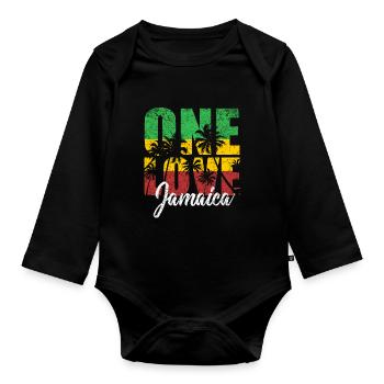 Jamaïque - Body Bébé bio manches longues - noir - Devant