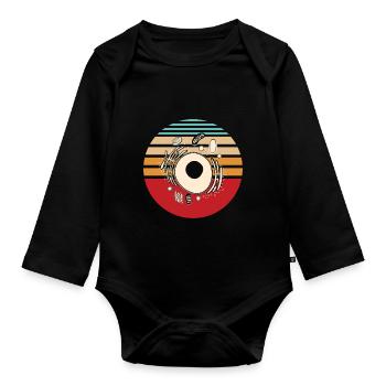 Biologie Leben - Baby Bio-Langarm-Body - Schwarz - Vorne