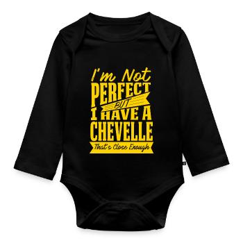PERFECT WITH CHEVELLE Y - Organic Longsleeve Baby Bodysuit - black - Front