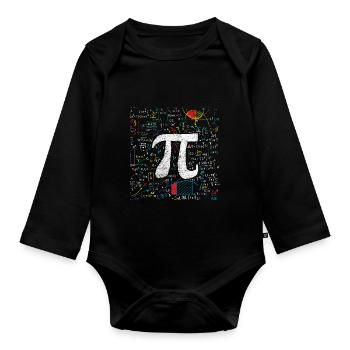 Math student - Organic Longsleeve Baby Bodysuit - black - Front