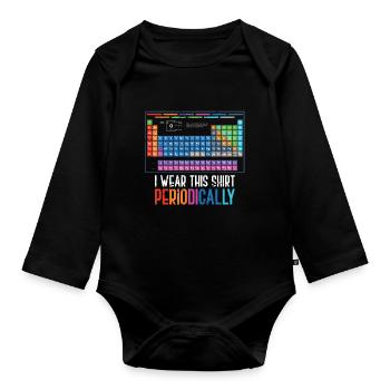 Chemistry scientist - Organic Longsleeve Baby Bodysuit - black - Front