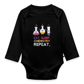 Enfants chimie - Body Bébé bio manches longues - noir - Devant