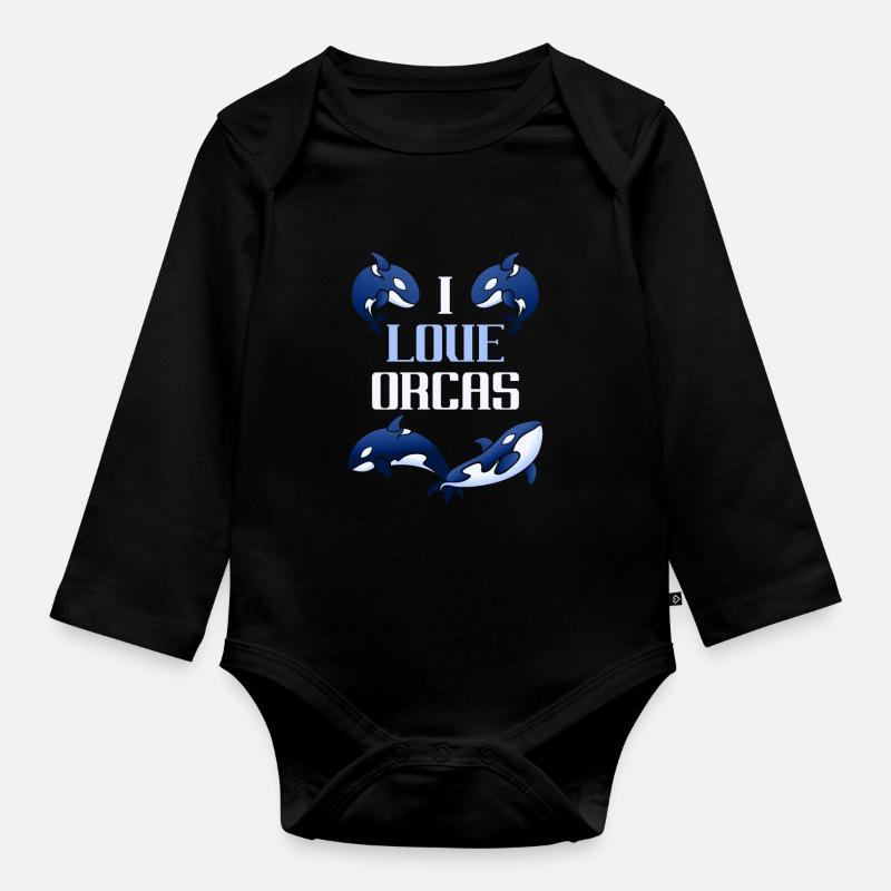 Orca - Baby Bio-Langarm-Body - Schwarz