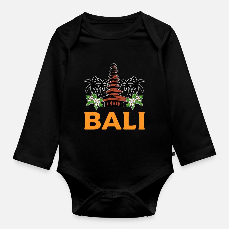 Bali - Body Bébé bio manches longues - noir