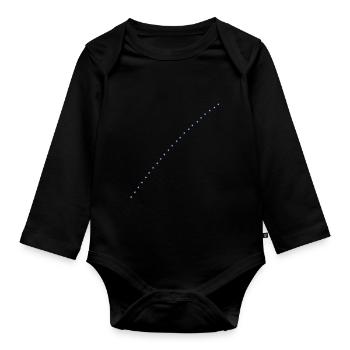 (star link) - Organic Longsleeve Baby Bodysuit - black - Front