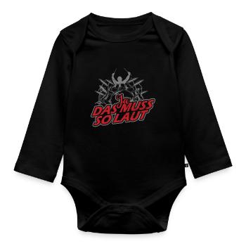 Drummer - Baby Bio-Langarm-Body - Schwarz - Vorne
