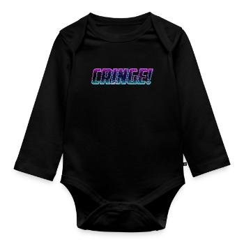 CRINGE cringe Cringe | Vicarious embarrassment - Organic Longsleeve Baby Bodysuit - black - Front