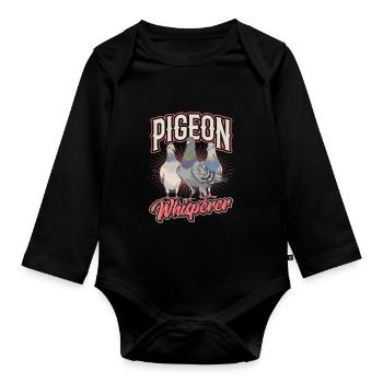 Pigeon Whisperer - Cool Pigeon - Body Bébé bio manches longues - noir - Devant