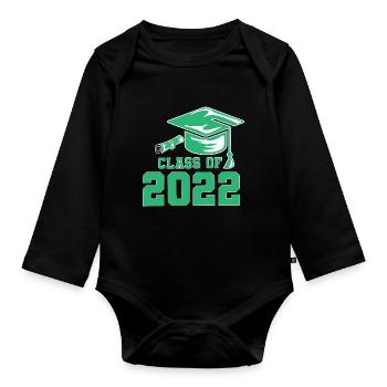 Abi 2022 School Graduation Class of 22 - Organic Longsleeve Baby Bodysuit - black - Front