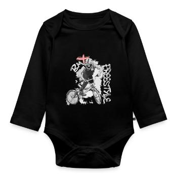 BMX Freestyle - Body Bébé bio manches longues - noir - Devant