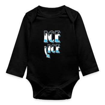 Annonce de grossesse - Body Bébé bio manches longues - noir - Devant