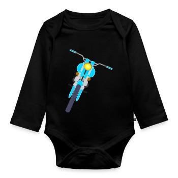 moped - Baby Bio-Langarm-Body - Schwarz - Vorne