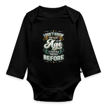 Ich weiß nicht, wie ich mich verhalten soll. - Baby Bio-Langarm-Body - Schwarz - Vorne
