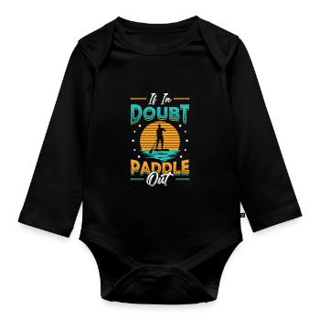 En cas de doute Paddle Out Standup Paddle Board - Body Bébé bio manches longues - noir - Devant