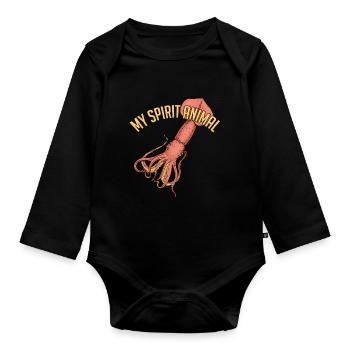 Kalmar Giant Squid - Organic Longsleeve Baby Bodysuit - black - Front