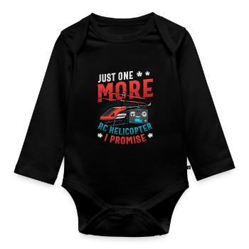 Nur Noch Ein Rc-hubschrauber, Ich Verspreche. - Baby Bio-Langarm-Body - Schwarz - Vorne