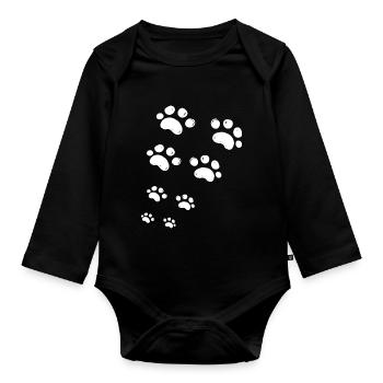 J aime mon chien - Body Bébé bio manches longues - noir - Devant