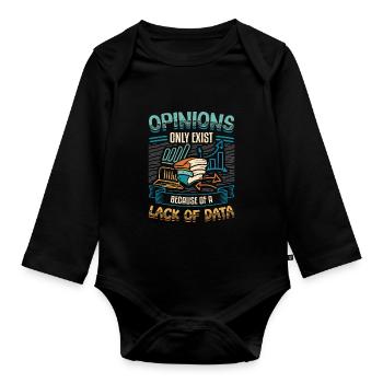 Meinungen Datenmangel - Datenwissenschaftler Daten - Baby Bio-Langarm-Body - Schwarz - Vorne