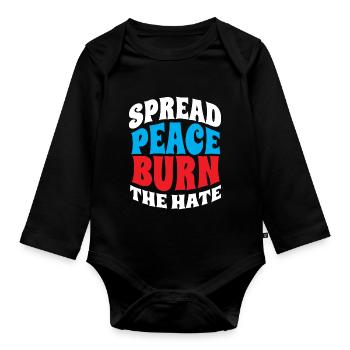 shirt new 06 - Baby Bio-Langarm-Body - Schwarz - Vorne