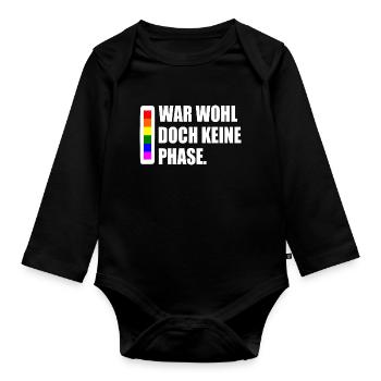 war wohl doch keine phase - Baby Bio-Langarm-Body - Schwarz - Vorne