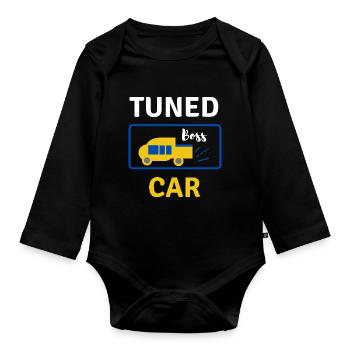 Voiture Boss réglée - Body Bébé bio manches longues - noir - Devant