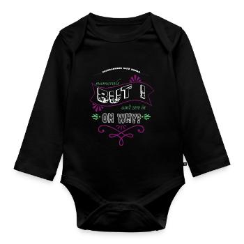 profession health informatics specialist tshirts - Baby Bio-Langarm-Body - Schwarz - Vorne
