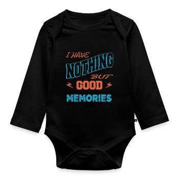birthday hack the box hacking coder present idea - Organic Longsleeve Baby Bodysuit - black - Front
