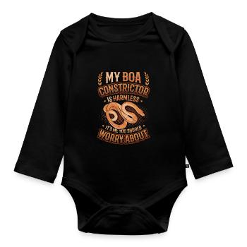 C’est de moi que vous devriez vous inquiéter. - Body Bébé bio manches longues - noir - Devant