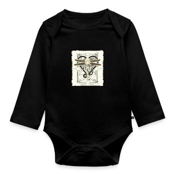 Steampunk Libelle Vintage Gears Goth Geschenkidee - Baby Bio-Langarm-Body - Schwarz - Vorne