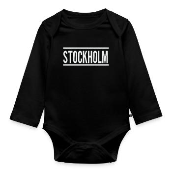 Stockholm - Organic Longsleeve Baby Bodysuit - black - Front