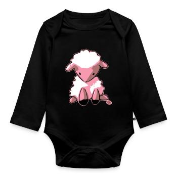 Milo das kleine Schaf - Baby Bio-Langarm-Body - Schwarz - Vorne