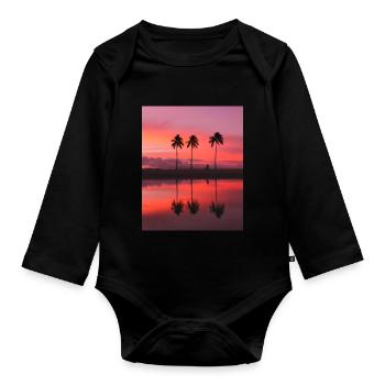 Fesselnde Sonnenuntergänge: Schönheit der Natur auf dem Display - Baby Bio-Langarm-Body - Schwarz - Vorne