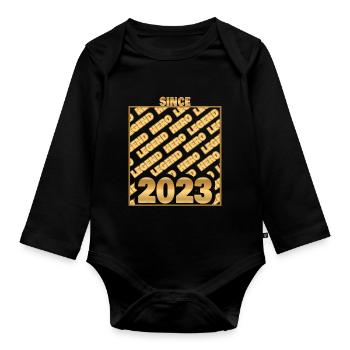Hero 2023 - Baby Bio-Langarm-Body - Schwarz - Vorne