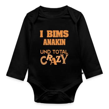 Geschenk für Anakin - Baby Bio-Langarm-Body - Schwarz - Vorne