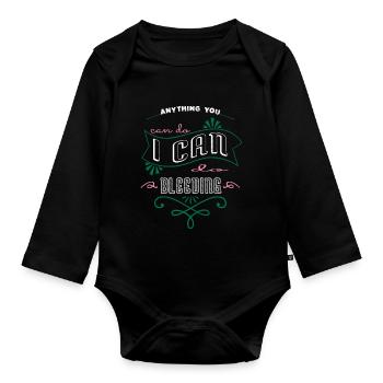 joke geek woman a womans place awesome funny - Baby Bio-Langarm-Body - Schwarz - Vorne